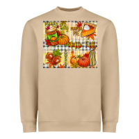 Mushroom Hello Fall pumpkins Heavyweight Sweatshirt - NancyCooperArtShop
