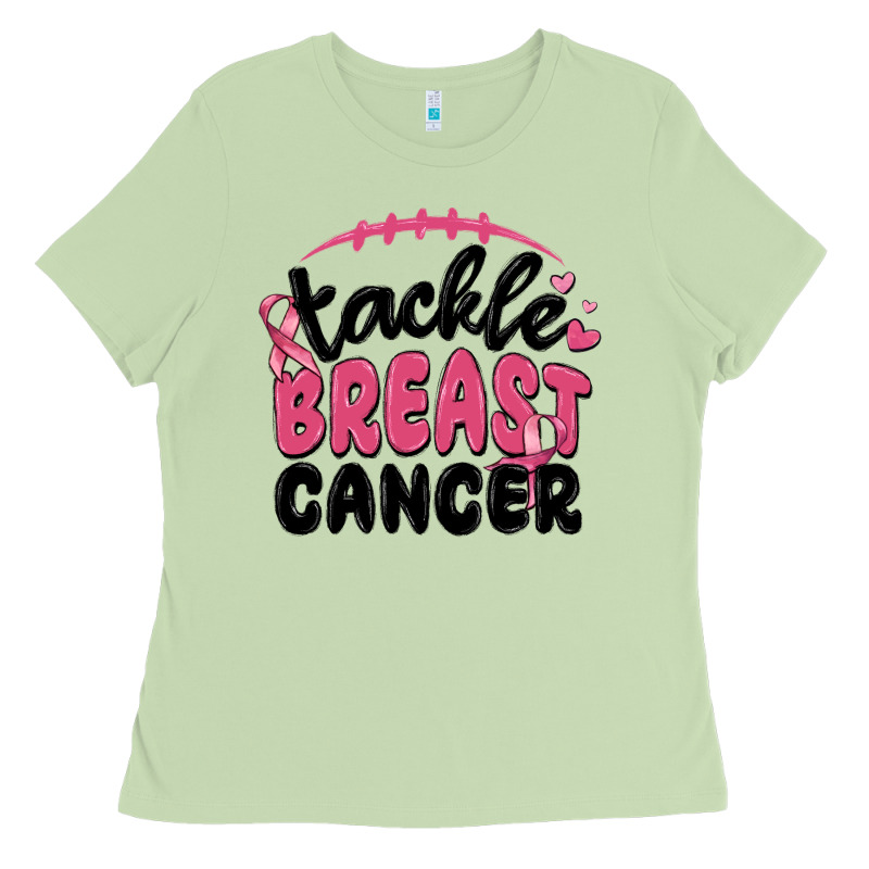 Tackle Breast Cancer Ladies Tee by MaliasSmallBusiness | Teevron