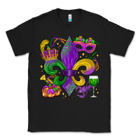Black mardi gras fleur de lis Classic Tee - LillyAllenDesigns