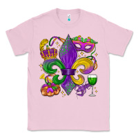 Bubblegum Pink mardi gras fleur de lis Classic Tee - LillyAllenDesigns