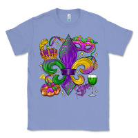 Colony Blue mardi gras fleur de lis Classic Tee - LillyAllenDesigns