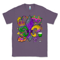 Lavender mardi gras fleur de lis Classic Tee - LillyAllenDesigns