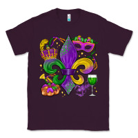 Plum mardi gras fleur de lis Classic Tee - LillyAllenDesigns