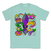 Seafoam mardi gras fleur de lis Classic Tee - LillyAllenDesigns