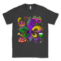 Smoke mardi gras fleur de lis Classic Tee - LillyAllenDesigns