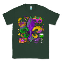 Sports Green mardi gras fleur de lis Classic Tee - LillyAllenDesigns