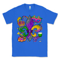 True Royal mardi gras fleur de lis Classic Tee - LillyAllenDesigns