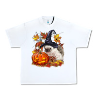 White Halloween Hedgehog Urban Heavy Tee - LillyAllenDesigns