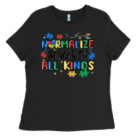 Black normalize minds of all kinds Ladies Tee - MaliasSmallBusiness