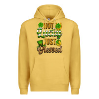 Antique Gold St. Patrick's Not lucky just blessed Premium Hoodie - OliviaCreatesArt