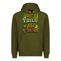 Army Green St. Patrick's Not lucky just blessed Premium Hoodie - OliviaCreatesArt