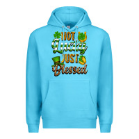 Ocean Blue St. Patrick's Not lucky just blessed Premium Hoodie - OliviaCreatesArt