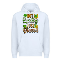 White St. Patrick's Not lucky just blessed Premium Hoodie - OliviaCreatesArt