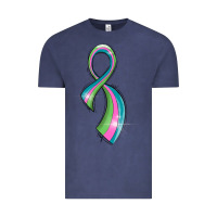 Vintage Denim metastatic breast cancer ribbon Vintage Tee - LillyAllenDesigns