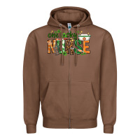 Chestnut One lucky Nurse with elements St. Patricks Day Zipper Hoodie - HowdyJamesFarm