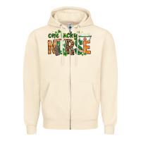Sandshell One lucky Nurse with elements St. Patricks Day Zipper Hoodie - HowdyJamesFarm