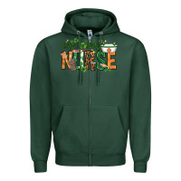 Sports Green One lucky Nurse with elements St. Patricks Day Zipper Hoodie - HowdyJamesFarm