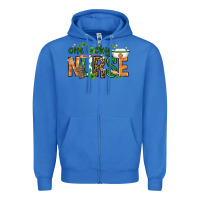 True Royal One lucky Nurse with elements St. Patricks Day Zipper Hoodie - HowdyJamesFarm