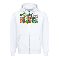 White One lucky Nurse with elements St. Patricks Day Zipper Hoodie - HowdyJamesFarm
