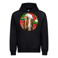 Black Belgian Horse  Christmas Urban Hoodie - LillyAllenDesigns