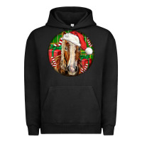 Pigment Black Belgian Horse  Christmas Urban Hoodie - LillyAllenDesigns