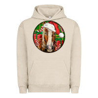 Pigment French Oak Belgian Horse  Christmas Urban Hoodie - LillyAllenDesigns