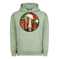 Pigment Oil Green Belgian Horse  Christmas Urban Hoodie - LillyAllenDesigns