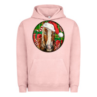 Pigment Salmon Belgian Horse  Christmas Urban Hoodie - LillyAllenDesigns