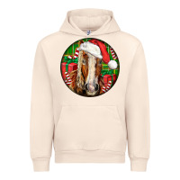 Sandshell Belgian Horse  Christmas Urban Hoodie - LillyAllenDesigns