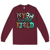 Burgundy my heart is on that field soccer Long Sleeve Tee - Jasminsmagicworld