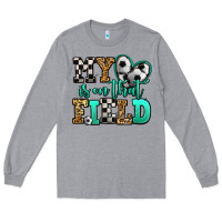 Heather Grey my heart is on that field soccer Long Sleeve Tee - Jasminsmagicworld