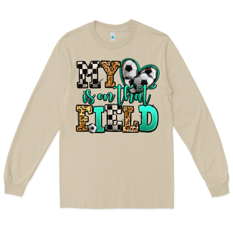 My Heart Is On That Field Soccer Long Sleeve Tee by Jasminsmagicworld | Teevron