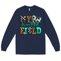 Navy my heart is on that field soccer Long Sleeve Tee - Jasminsmagicworld