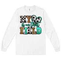 White my heart is on that field soccer Long Sleeve Tee - Jasminsmagicworld