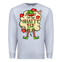 Heather Grey im the chatty elf Premium Sweatshirt - FaDigitalArtStudio