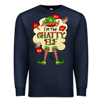Navy im the chatty elf Premium Sweatshirt - FaDigitalArtStudio