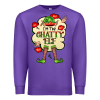 Purple im the chatty elf Premium Sweatshirt - FaDigitalArtStudio
