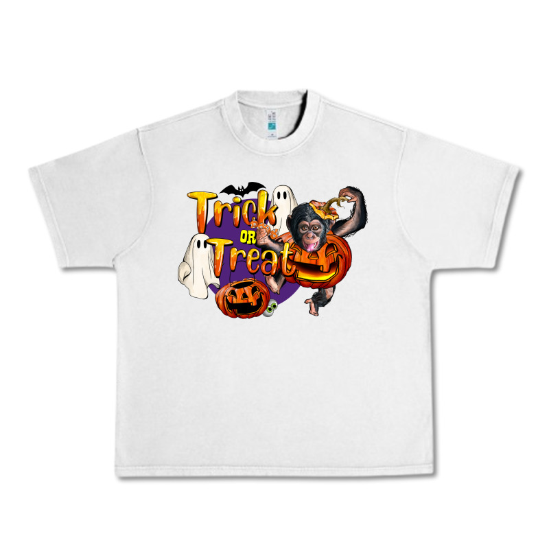 Trick Or Treat Chimpanzee Urban Heavy Tee by LillyAllenDesigns | Teevron
