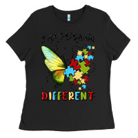 Black it's ok to be different Ladies Tee - MaliasSmallBusiness