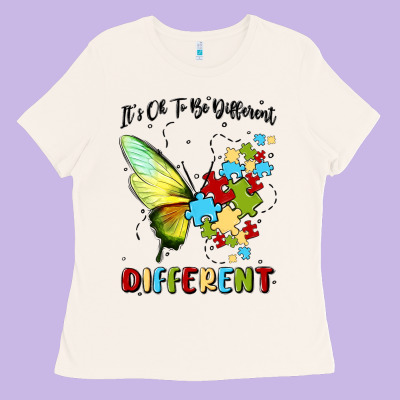 It's Ok To Be Different Ladies Tee Designed By Maliassmallbusiness