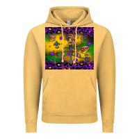 Vintage Mustard mardi gras street lights Vintage Hoodie - LillyAllenDesigns