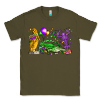 Army Green mardi gras pelican alligator and crawfish Classic Tee - LillyAllenDesigns