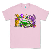 Bubblegum Pink mardi gras pelican alligator and crawfish Classic Tee - LillyAllenDesigns