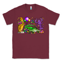 Burgundy mardi gras pelican alligator and crawfish Classic Tee - LillyAllenDesigns