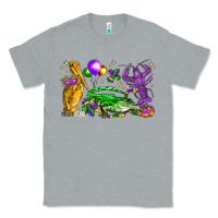 Heather Grey mardi gras pelican alligator and crawfish Classic Tee - LillyAllenDesigns