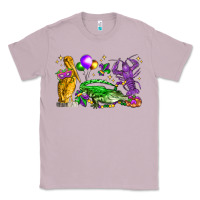 Lilac mardi gras pelican alligator and crawfish Classic Tee - LillyAllenDesigns