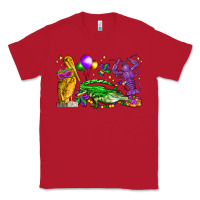 Red mardi gras pelican alligator and crawfish Classic Tee - LillyAllenDesigns