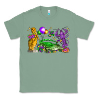 Sage mardi gras pelican alligator and crawfish Classic Tee - LillyAllenDesigns