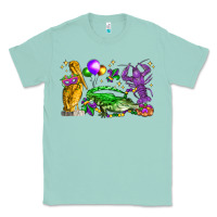 Mardi Gras Pelican Alligator And Crawfish Classic Tee | Teevron