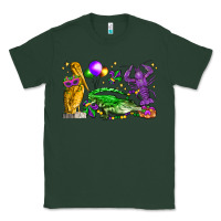 Sports Green mardi gras pelican alligator and crawfish Classic Tee - LillyAllenDesigns